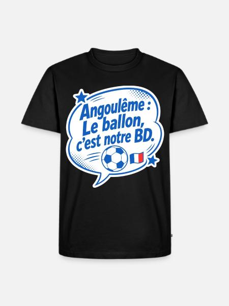 Angoulême BD Foot - Männer Premium Bio T-Shirt - Schwarz