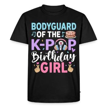Garde du corps de la fille d’anniversaire de la K-Pop - T-shirt Premium bio Homme - noir - Devant - Nico (187cm)