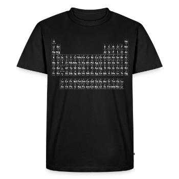 Éléments de chimie du tableau périodique Smart Smart White - T-shirt Premium bio Homme - noir - Devant - Nico (187cm)