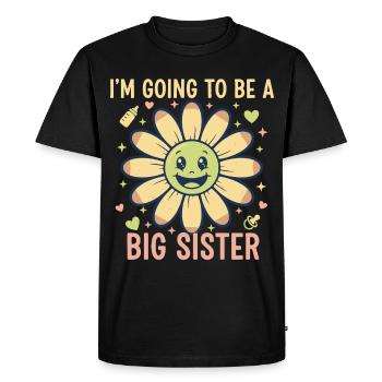 Gender Reveal Baby Shower Big Sister Baby - Men's Premium Organic T-Shirt - black - Front - Nico (187cm)