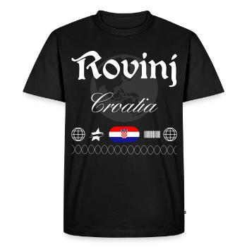 Rovinj Croatia Streetwear Travel Souvenir - Men's Premium Organic T-Shirt - black - Front - Nico (187cm)