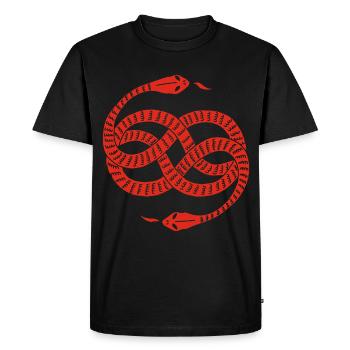 Serpents rouges infinis - T-shirt Premium bio Homme - noir - Devant - Nico (187cm)