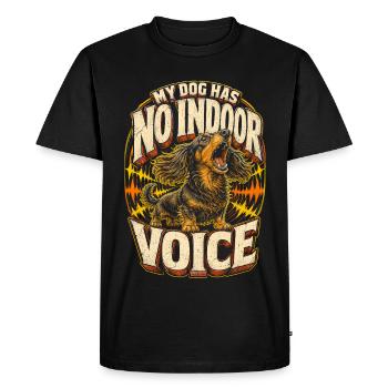 Teckel, teckel à poils durs, teckel à poils longs - T-shirt Premium bio Homme - noir - Devant - Nico (187cm)