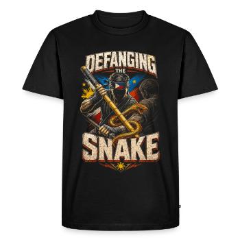 Escrima Arnis Martial Arts Defanging The Snake - Men's Premium Organic T-Shirt - black - Front - Nico (187cm)