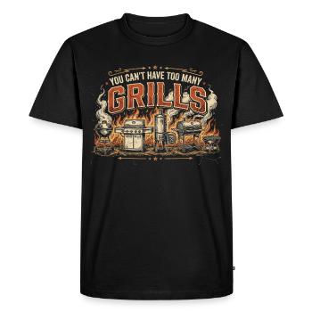 Barbecue Humour Papa Grillades Été Cadeau - T-shirt Premium bio Homme - noir - Devant - Nico (187cm)
