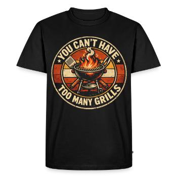 Barbecue Humour Papa Grillades Été Cadeau - T-shirt Premium bio Homme - noir - Devant - Nico (187cm)