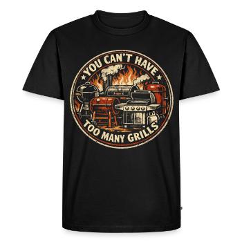 Barbecue Humour Papa Grillades Été Cadeau - T-shirt Premium bio Homme - noir - Devant - Nico (187cm)
