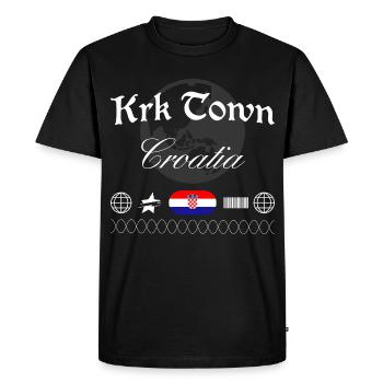 Souvenir de voyage Krk Croatia Streetwear - T-shirt Premium bio Homme - noir - Devant - Nico (187cm)