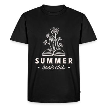 Summer book club reading group - Men's Premium Organic T-Shirt - black - Front - Nico (187cm)