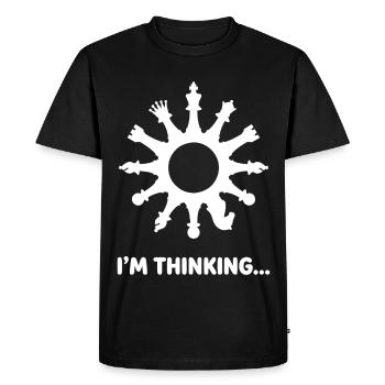 I'm Thinking Game of Chess - Men's Premium Organic T-Shirt - black - Front - Nico (187cm)