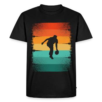 Bowling - T-shirt Premium bio Homme - noir - Devant - Nico (187cm)