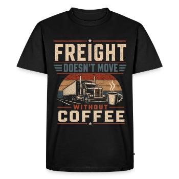 Chauffeur de camion Café Caféine - T-shirt Premium bio Homme - noir - Devant - Nico (187cm)