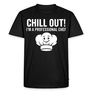 Cuisinier Détends-toi - T-shirt Premium bio Homme - noir - Devant - Nico (187cm)