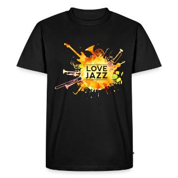love jazz music concert wind band wind band - Men's Premium Organic T-Shirt - black - Front - Nico (187cm)
