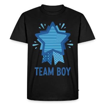 Révélation du sexe : équipe Baby Shower Boy Baby - T-shirt Premium bio Homme - noir - Devant - Nico (187cm)