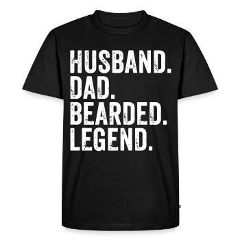 Cadeau pour les maris barbus et les pères barbus - T-shirt Premium bio Homme - noir - Devant - Nico (187cm)