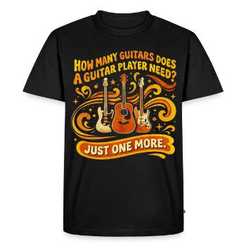 Guitare Humour Musicien Musique Rétro Cadeau - T-shirt Premium bio Homme - noir - Devant - Nico (187cm)