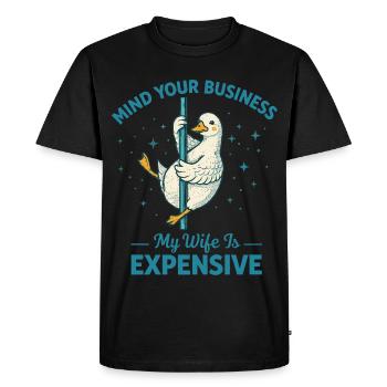 Canard Pole Dance Humour Mari Femme Drôle Cadeau - T-shirt Premium bio Homme - noir - Devant - Nico (187cm)