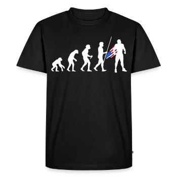 Évolution du super-héros américain USA Drapeau américain - T-shirt Premium bio Homme - noir - Devant - Nico (187cm)