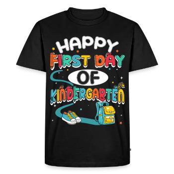 Happy First Day of the Kindergarten Children - Men's Premium Organic T-Shirt - black - Front - Nico (187cm)