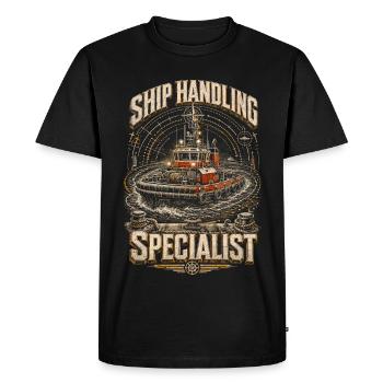 Tugboats Tug Ship Handling Specialist - Men's Premium Organic T-Shirt - black - Front - Nico (187cm)