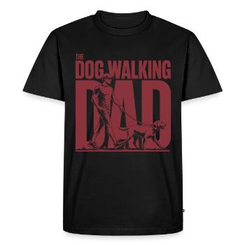 Dog Walking Dad Hunde Papa Shirt - Men's Premium Organic T-Shirt - black - Front - Nico (187cm)