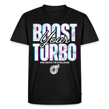 Turbo Booster Noir - T-shirt Premium bio Homme - noir - Devant - Nico (187cm)