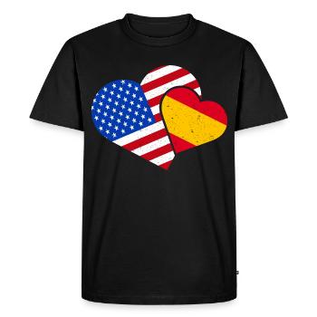 Espagne Amérique Aime l’Espagne Amérique USA - T-shirt Premium bio Homme - noir - Devant - Nico (187cm)