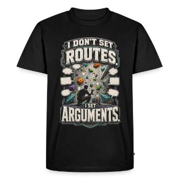 Traceur de tracé Construction de traceurs de routes - T-shirt Premium bio Homme - noir - Devant - Nico (187cm)