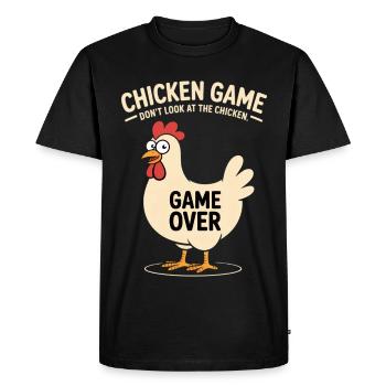 jeu de poulet - T-shirt Premium bio Homme - noir - Devant - Nico (187cm)