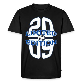 ÉDITION LIMITÉE 2009 FOOTBALL 17E ANNIVERSAIRE - T-shirt Premium bio Homme - noir - Devant - Nico (187cm)