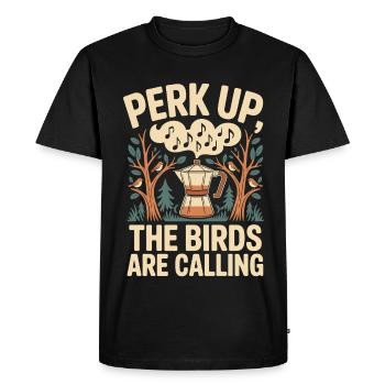 Redressez-vous : Les oiseaux chantent - T-shirt Premium bio Homme - noir - Devant - Nico (187cm)