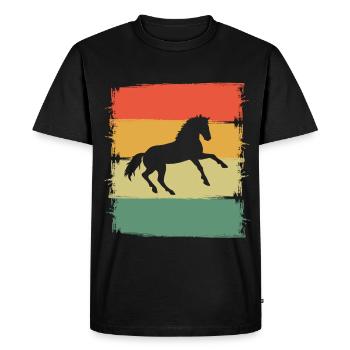 Horse - Men's Premium Organic T-Shirt - black - Front - Nico (187cm)
