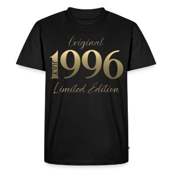 Cadeau pour le 30e anniversaire Millésime de juillet 1996 - T-shirt Premium bio Homme - noir - Devant - Nico (187cm)
