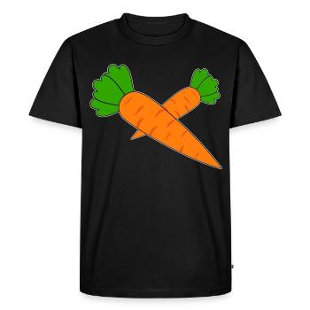 Carottes - T-shirt Premium bio Homme - noir - Devant - Nico (187cm)