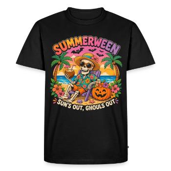 Summerween Halloween Été Squelette Drôle Cadeau - T-shirt Premium bio Homme - noir - Devant - Nico (187cm)