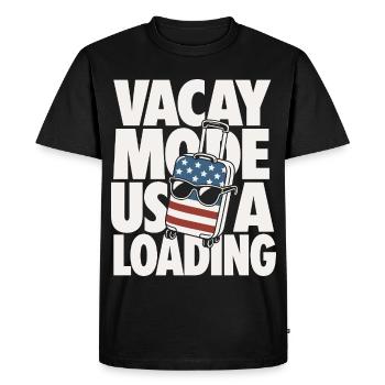 Vacay Mode USA Loading Travel Design - Men's Premium Organic T-Shirt - black - Front - Nico (187cm)