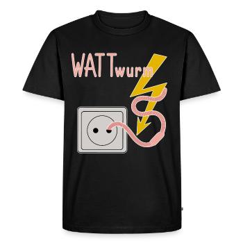 Lugworm Blague ambiguë Idée d’humour pour papa - T-shirt Premium bio Homme - noir - Devant - Nico (187cm)