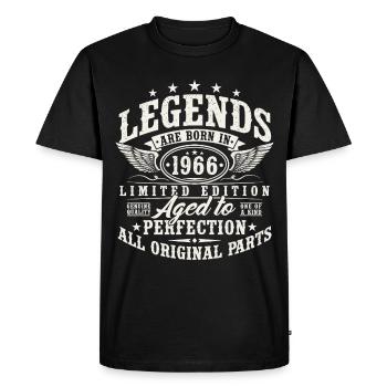 1966 Vintage Born Legends Vintage Birthday - Men's Premium Organic T-Shirt - black - Front - Nico (187cm)