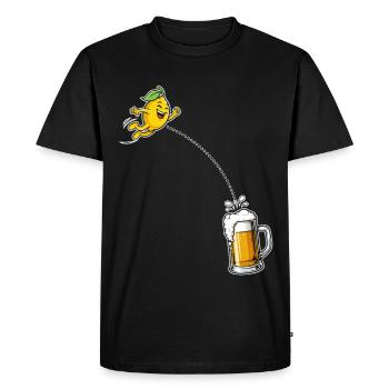 Radler Beer Funny Lemon And Beer Mug - Men's Premium Organic T-Shirt - black - Front - Nico (187cm)