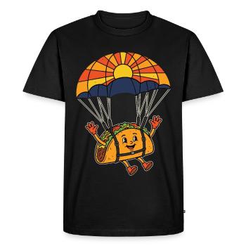 Parachute Taco Skydiving - Men's Premium Organic T-Shirt - black - Front - Nico (187cm)