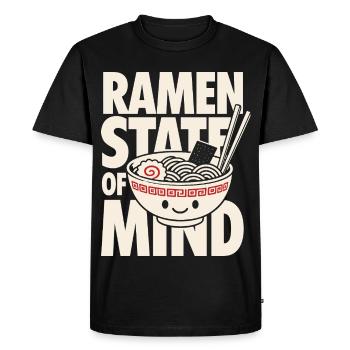 Motif de l’état d’esprit de la ramen Kawaii - T-shirt Premium bio Homme - noir - Devant - Nico (187cm)