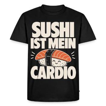 Sushi Is My Cardio Kawaii - Men's Premium Organic T-Shirt - black - Front - Nico (187cm)