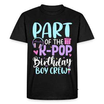 Membre de l’équipe des garçons d’anniversaire de K Pop - T-shirt Premium bio Homme - noir - Devant - Nico (187cm)