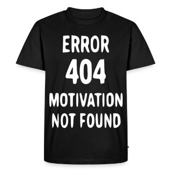 Manque de motivation 404 - T-shirt Premium bio Homme - noir - Devant - Nico (187cm)