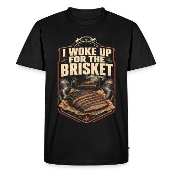 Concours de BBQ que je me suis réveillé pour le brisket - T-shirt Premium bio Homme - noir - Devant - Nico (187cm)