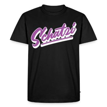 Chéri - T-shirt Premium bio Homme - noir - Devant - Nico (187cm)
