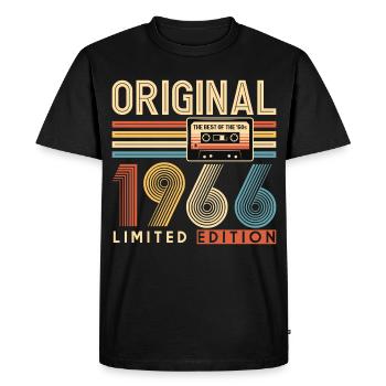 60e anniversaire, 60 ans - T-shirt Premium bio Homme - noir - Devant - Nico (187cm)