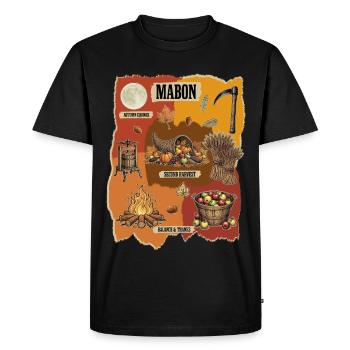 Mabon Second Harvest Wheel Of The Year Autumnal - Men's Premium Organic T-Shirt - black - Front - Nico (187cm)