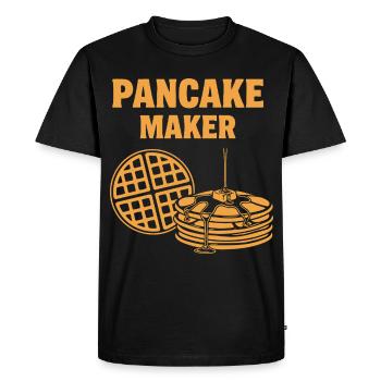 Petit-déjeuner Brunch drôle Café Cafetière Nourriture Machine à crêpes - T-shirt Premium bio Homme - noir - Devant - Nico (187cm)